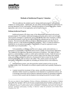 Methods of Intellectual Property Valuation