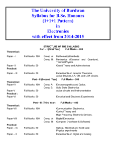 Syllabus with effect from 2014-2015 onward