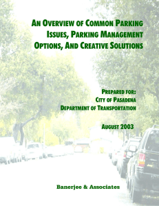 an overview of common parking issues, parking management