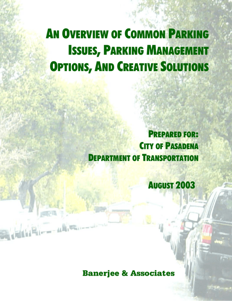 case study on parking problems