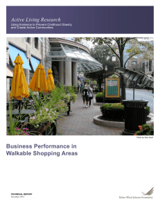 : Business Performance in Walkable Shopping Areas