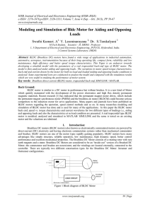 Modeling and Simulation of Bldc Motor for Aiding and Opposing Loads