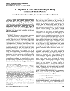 A comparison of direct and indirect haptic aiding for remotely piloted