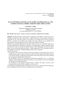 Flap control systems actuators: mathematical and computational