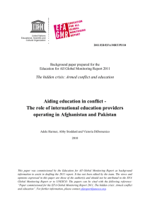 Aiding education in conflict - unesdoc