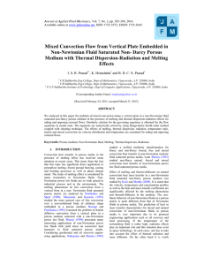 Mixed Convection Flow from Vertical Plate