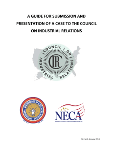 Submission Guide - Council on Industrial Relations