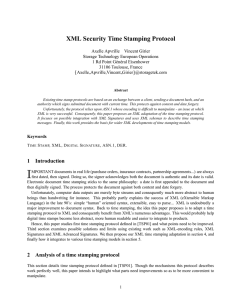 XML Security Time Stamping Protocol