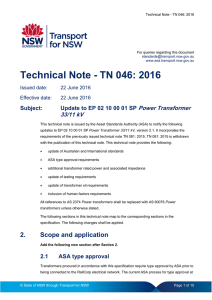 EP 02 10 00 01 SP - Power transformer - 33/11KV