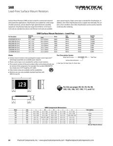 SMR Data Sheet - Practical Components