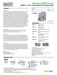 Dynamo Specification Sheet - Dual-Lite