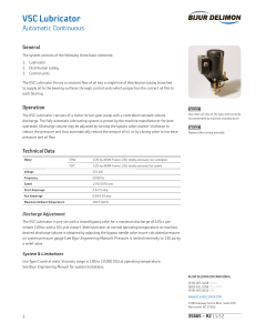 V5C Lubricator - Bijur Delimon Automatic Lubrication Systems