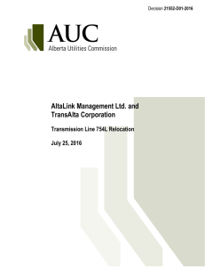 Decision - transmission line alteration