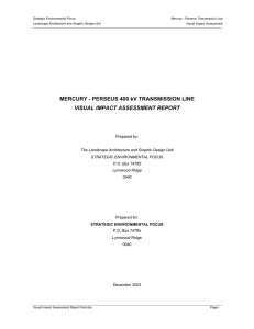 MERCURY - PERSEUS 400 kV TRANSMISSION LINE VISUAL