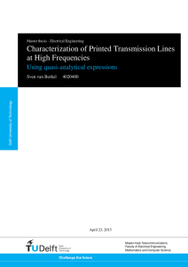 Characterization of Printed Transmission Lines at High Frequencies