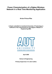 Power Characterisation of a Zigbee Wireless Network in a Real