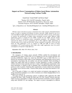 Impact on Power Consumption of Zigbee based Home Automation