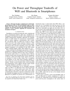 On Power and Throughput Tradeoffs of WiFi and Bluetooth