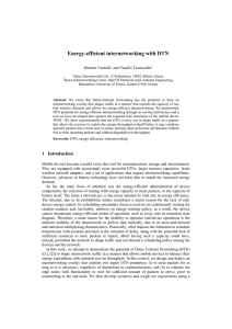 Energy-efficient internetworking with DTN