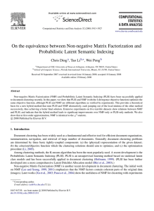 On the equivalence between Non-negative Matrix Factorization and