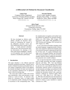 A Differential LSI Method for Document Classification