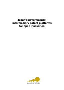 Japan`s governmental intermediary patent platforms for open