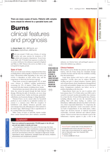 Burns: Clinical features and prognosis