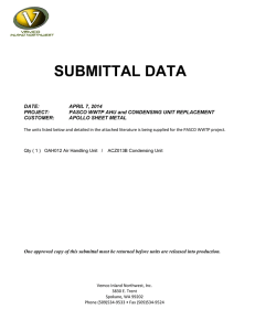 SUBMITTAL DATA