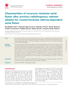 Characteristics of recurrent clockwise atrial flutter after