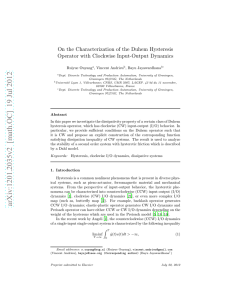 On the Characterization of the Duhem Hysteresis Operator with