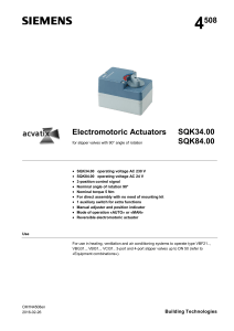 4508 Electromotoric Actuators SQK34.00 SQK84.00