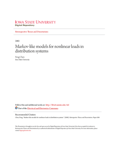 Markov-like models for nonlinear loads in distribution systems