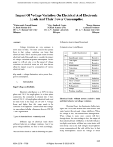 Impact Of Voltage Variation On Electrical And Electronic Loads And