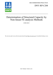 DNV-RP-C208: Determination of Structural Capacity by Non