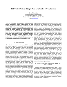 DSP Control Method of Single-Phase Inverters for UPS applications