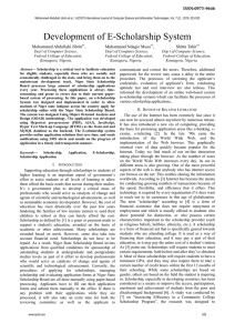 Development of E-Scholarship System