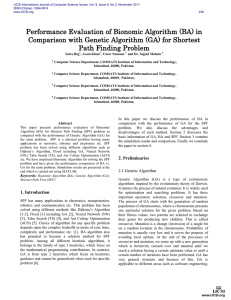 Performance Evaluation of Bionomic Algorithm
