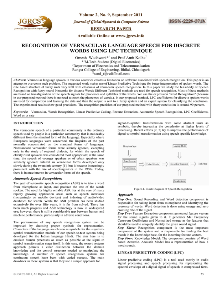 recognition-of-vernacular-language-speech-for-discrete-words-using