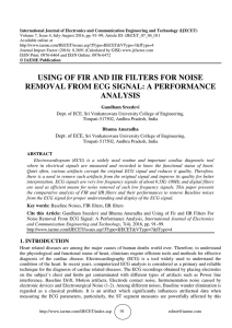 using of fir and iir filters for noise removal from ecg signal