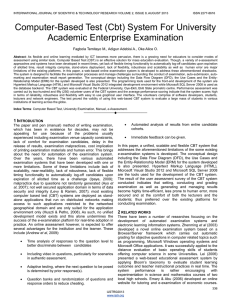 Computer-Based Test (Cbt) System For University Academic