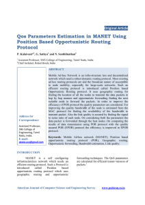 Qos Parameters Estimation in MANET Using Position