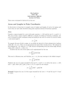 Areas and Lengths in Polar Coordinates