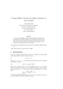 A sharp Hölder estimate for elliptic equations in two variables