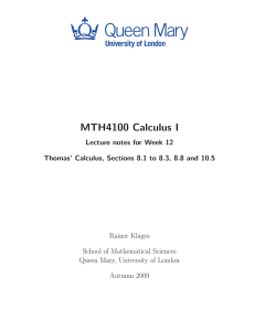 MTH4100 Calculus I - School of Mathematical Sciences