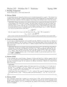 Physics 213 — Problem Set 7 —Solutions Spring 1998