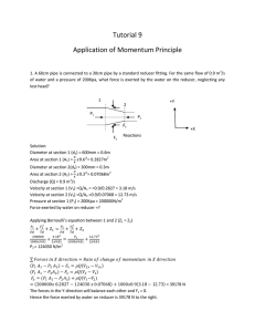Tutorial 9 Application of Momentum Principle