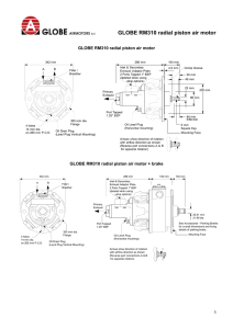 GLOBE RM310 radial piston air motor