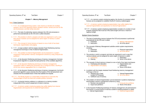 Operating Systems, 6th ed. Test Bank Chapter 7 Page 1 of 13