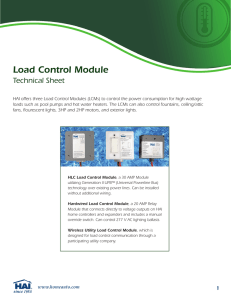 Load Control Module Tech Sheet