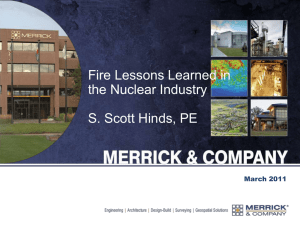 Fire Lessons Learned in the Nuclear Industry S. Scott Hinds, PE